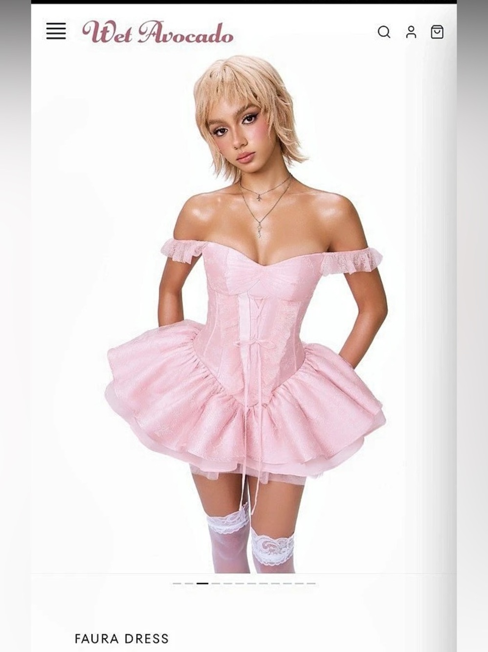 Wet Avocado Faura Dress Pink Mini Dress NWT